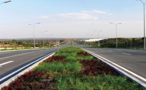 2011年承建的大陸新區(qū)市政東片區(qū)新村１、4路北段道路工程
